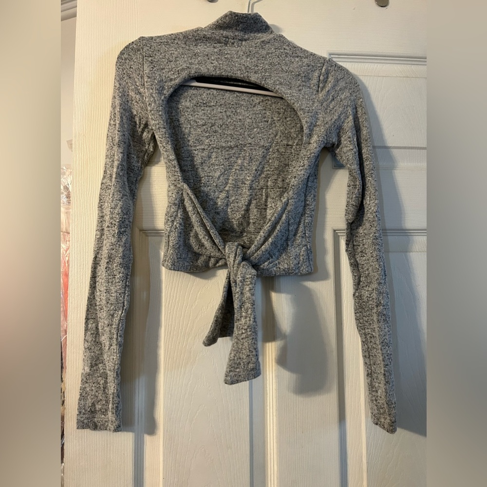 Grey backless long sleeve.